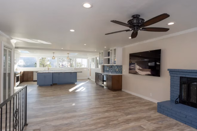 A large high-end kitchen remodel done by Home Pride Construction