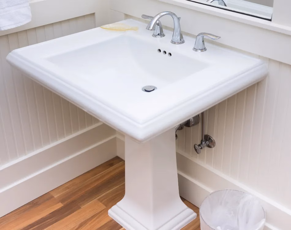 Bathroom with beadboard wall