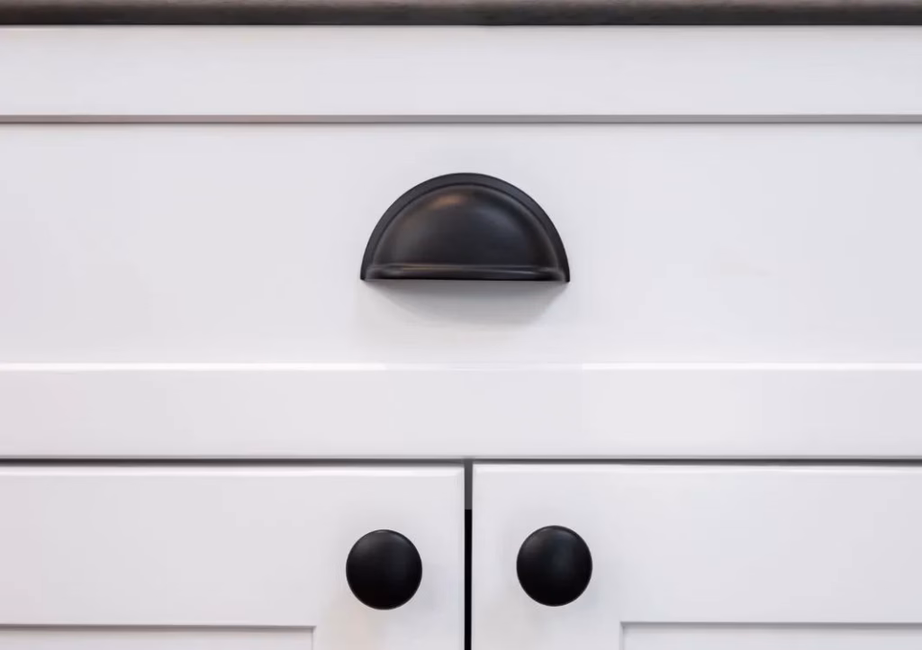 Cabinet hardware closeup