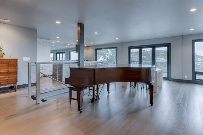 Creative studio with piano