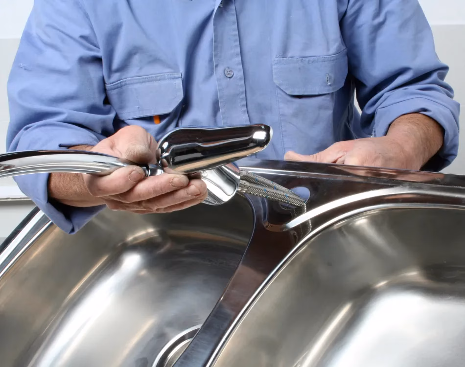 Installing kitchen sink faucet