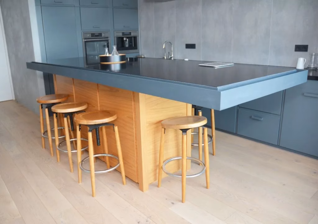 Kitchen with laminate flooring