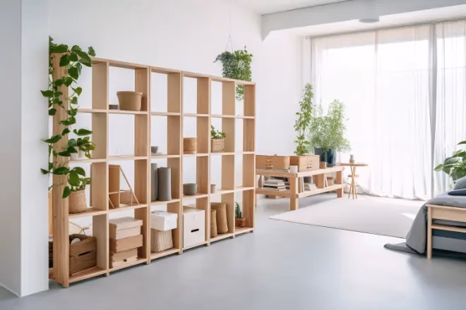 Multifunctional-spaces-can-incorporate-bookshelves-as-a-divider
