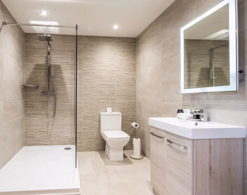 Smaller modern bathroom