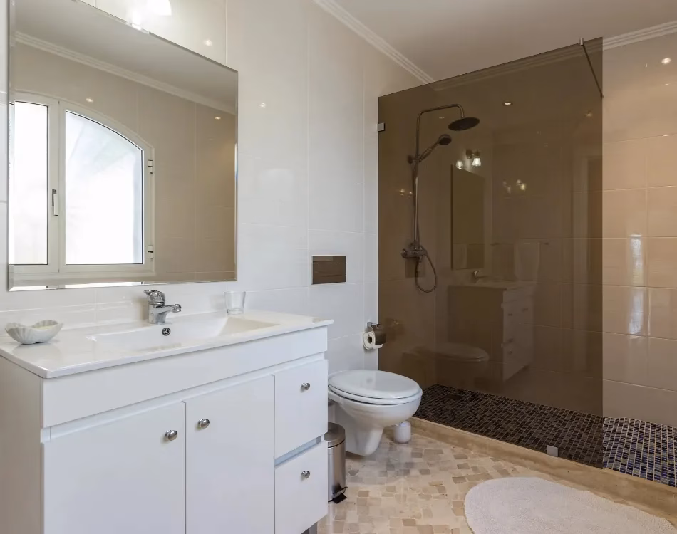 Stylish master bathroom
