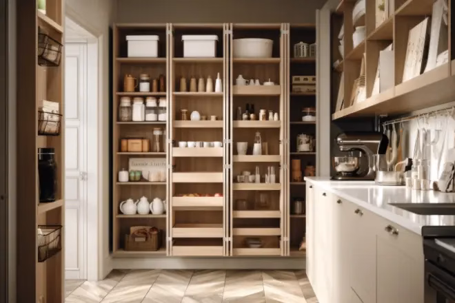 kitchen pantry that uses modular storage solutions - organize kitchen pantry